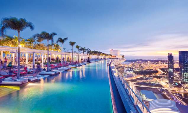 Marina Bay Sands in Singapore was voted as having the best hotel pool in International Traveller's Readers' Choice Awards 2015.