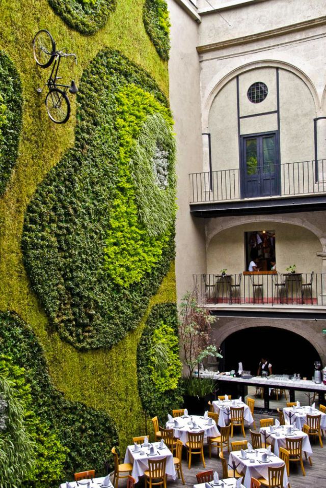 Downtown Mexico, a 17th-century palace recently restored into a hotel in El Centro, New Mexico.