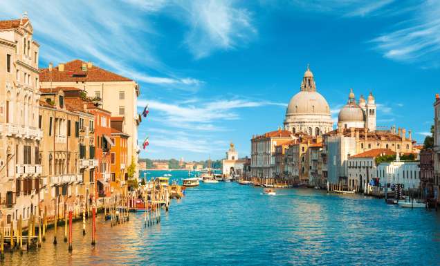 European travel icon, Venice in Italy.