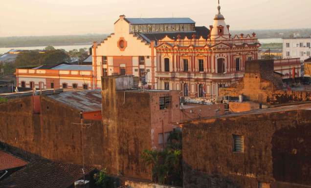 Asuncion in Paraguay at dusk.