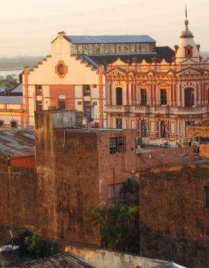 Asuncion in Paraguay at dusk.