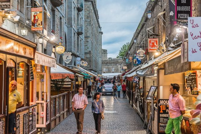 The cobbled streets of St Malo.