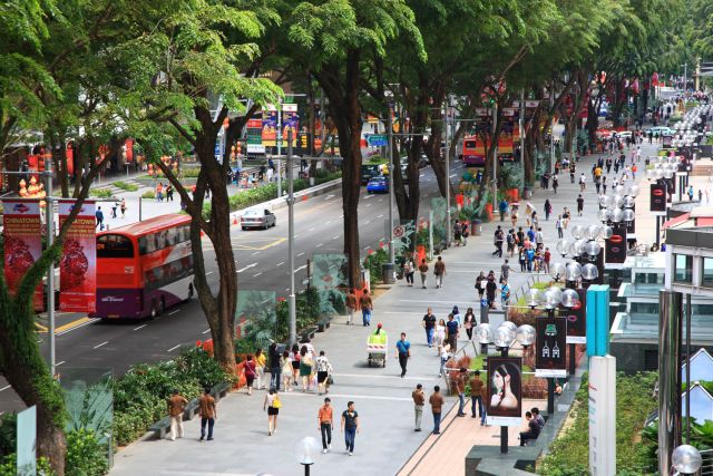 Orchard Road shopping strip, Singapore.