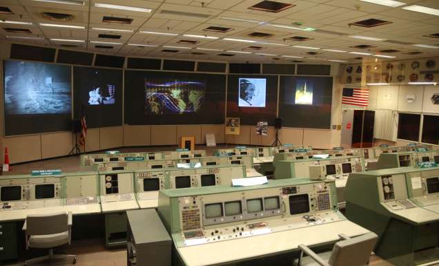 NASA’s historic mission control room in Houston, USA.
