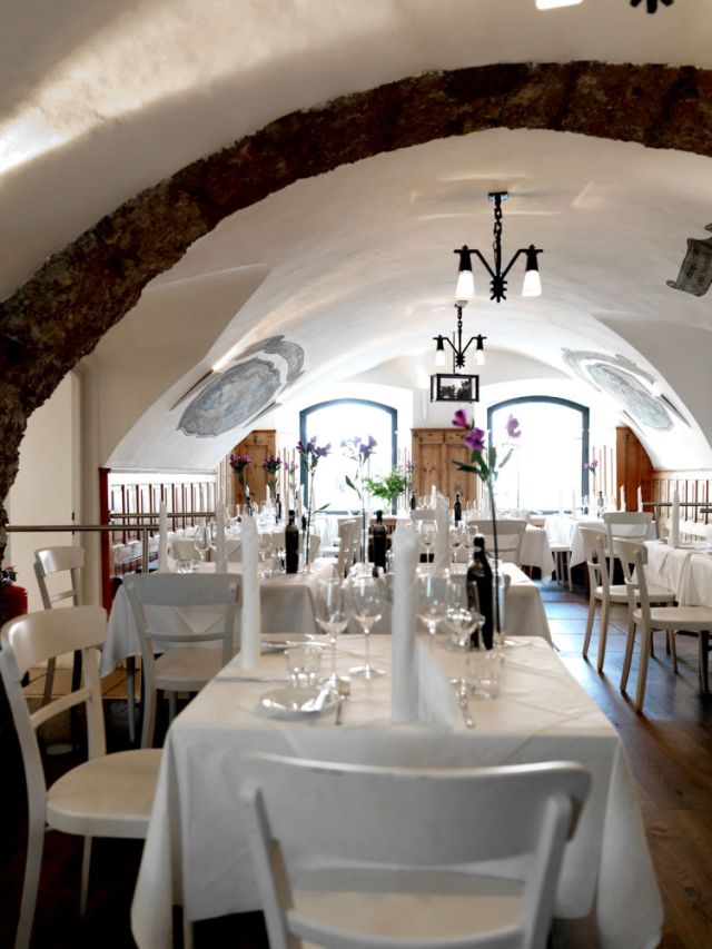 Arthotel Blaue Gans restaurant in Salzburg, Austria.