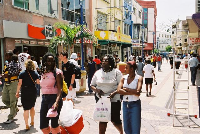 The capital city of Barbados, Bridgetown.