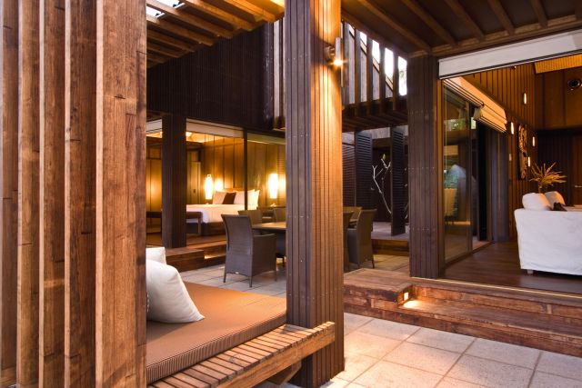 The view into the master bedroom of The Residence.