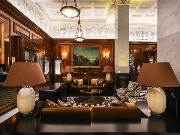 a classic living room interior with lampshade at The Savoy