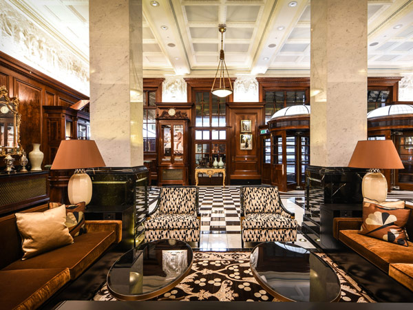 a cosy lounge area at The Savoy London