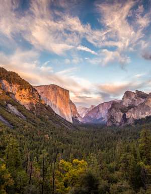 Yosemite National Park Valley from Tunnel View