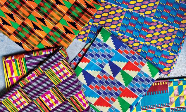 Traditional Kente cloth from Ghana.