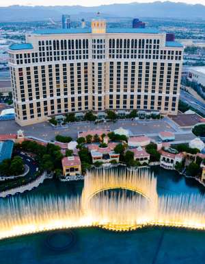 The Bellagio Fountains in Las Vegas, USA.