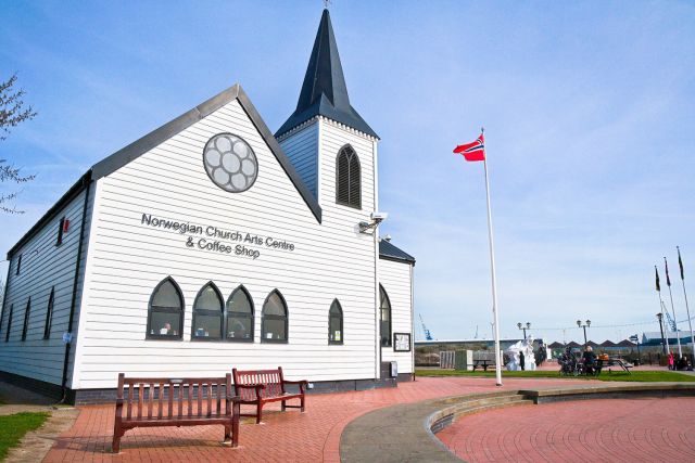 Cardiff's quaint Norwegian Church Arts Centre.