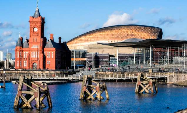 Cardiff’s beautiful Mermaid Quay.