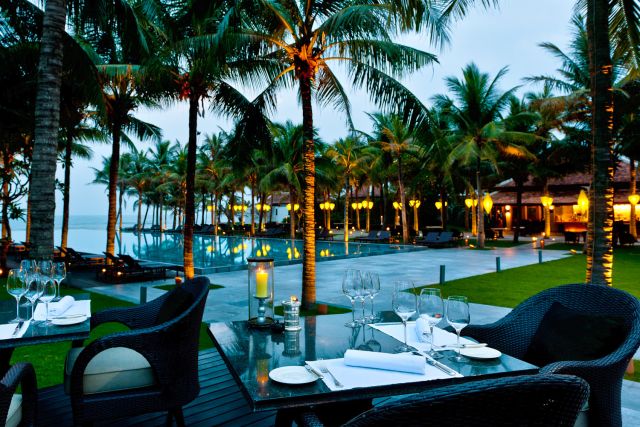 The Beach Restaurant at The Nam Hai, Vietnam.