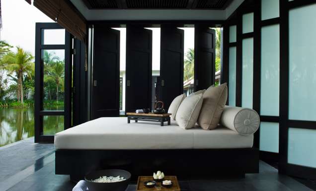 The spa, fitness and relaxation pavilion at The Nam Hai resort in Hoi An, Vietnam