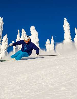 Skiing the Snow Ghosts at Big White.