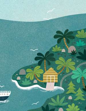 Pitcairn Island, only accessible by boat.