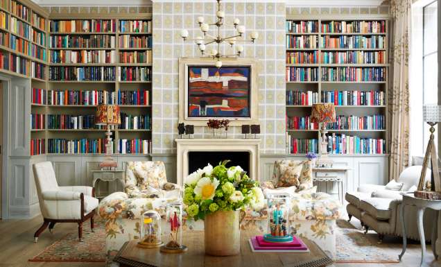 Ham Yard Hotel's library, London.