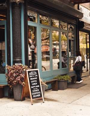 Dudley's cafe in Lower East Side, New York City.