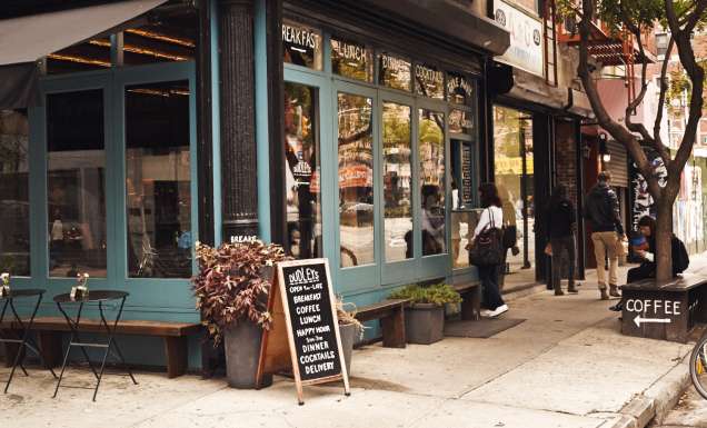 Dudley's cafe in Lower East Side, New York City.