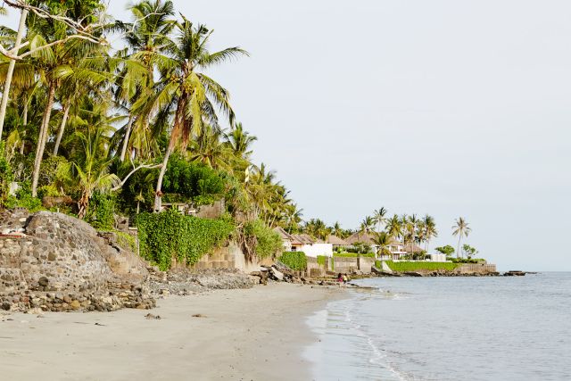 The beachfront at Alila Manggis, Bali.
