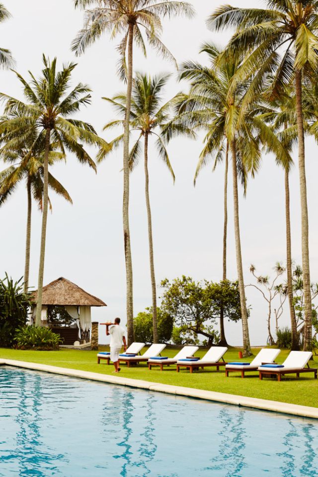 Tropical splendour at the pool at Alila Manggis.