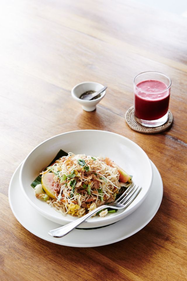 The menu at Alila resorts in Bali is largely comprised of healthy Indonesian dishes.