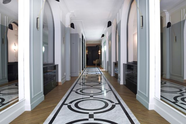 Hotel Bachaumont’s striking Art Deco entrance.