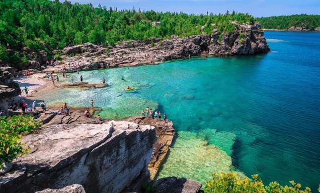 lake huron bruce peninsula canada Indian head cove