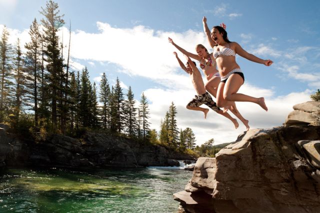 Castle falls alberta pincher creek swimming