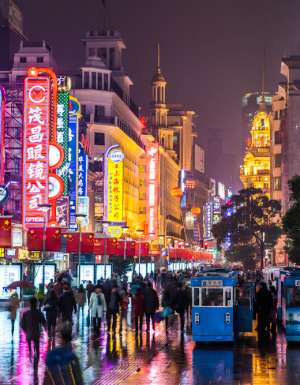 Shanghai rainy day activity