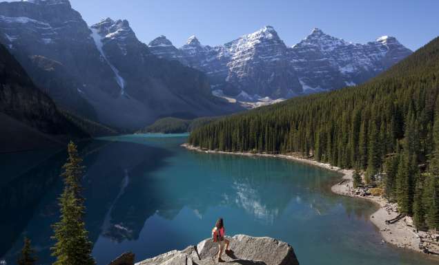 Moraine Lake near Banff, Alberta.
