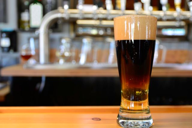 Craft beer at the bar in Canada