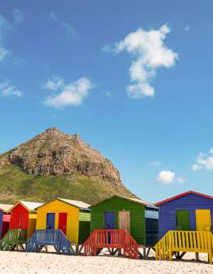 Beachhouses at Muizenberg Beach, Cape Town