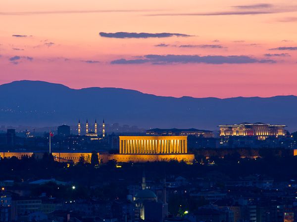 Night view of Ankara, Turkey