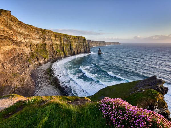 Cliffs of Moher at sunset,
