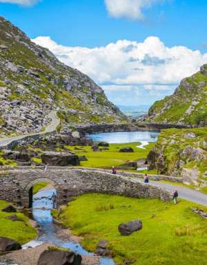 Scenic view of Gap of Dunloe, in County Kerry, Killarney.