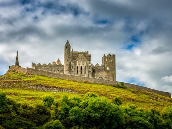 Landscape shot of the Rock of Cashel in Ireland.