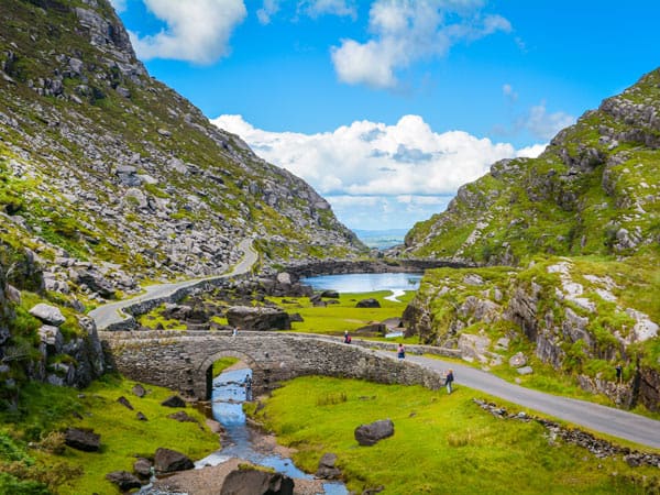 Scenic view of Gap of Dunloe, in County Kerry, Killarney.