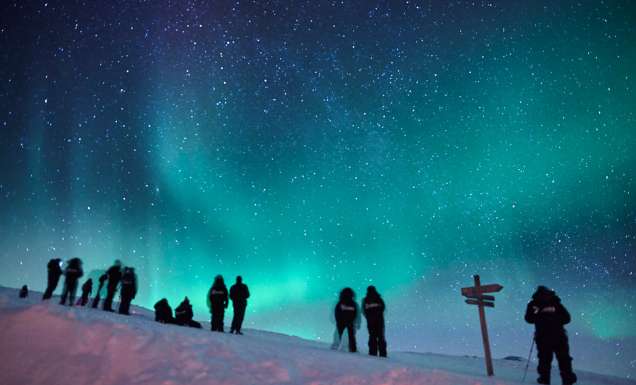 lights sky beautiful adventure aurora borealis