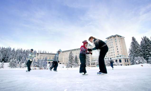 Frozen Lake Chateau Lake Louis