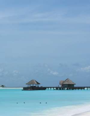 Maldives Finolhu luxury beach white sand accommodation bungalow