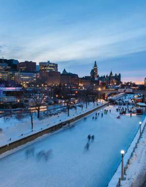 Glide along the world’s largest skating rink in Ottawa