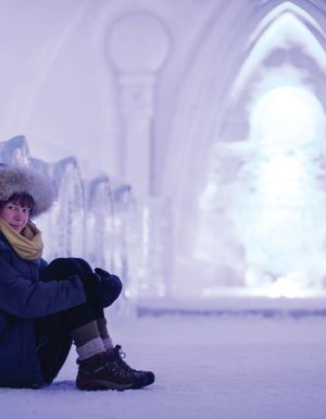 There’s a Canadian ice hotel that’s destroyed and rebuilt every year