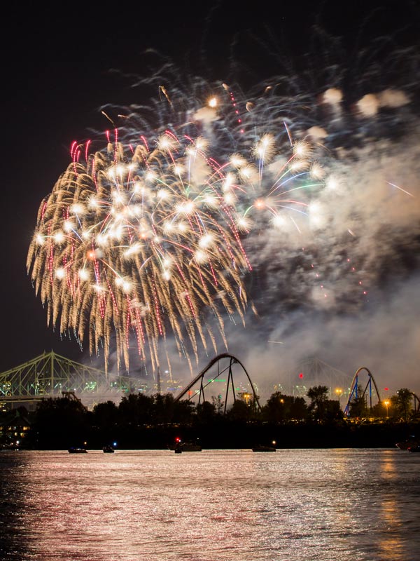 Fireworks at La Ronde, Montreal-Canada