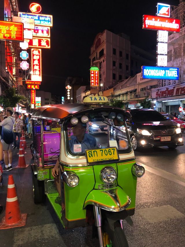 a tuk tuk in Chinatown, Bangkok