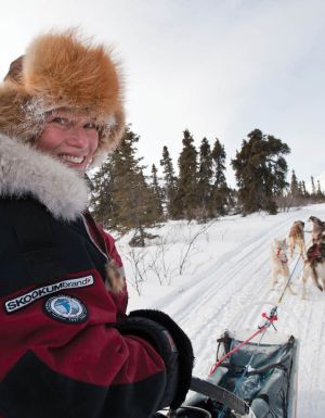 Experience the thrill of a dog sled ride across Yukon’s frozen lakes
