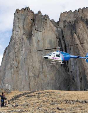 Soar above the craggy peaks of Canada’s Tombstone