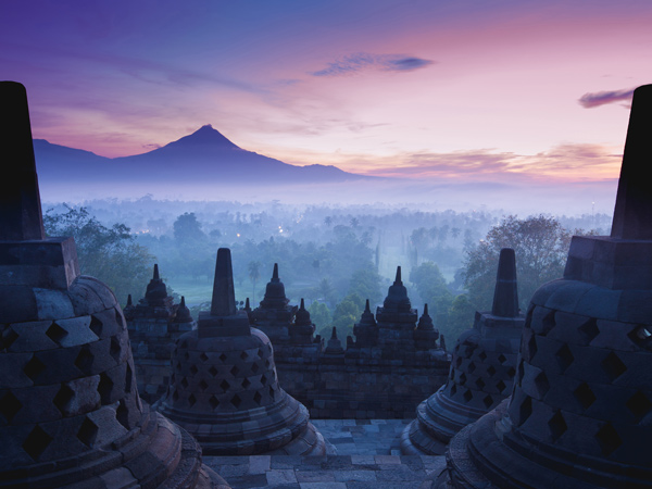 Borobudur Temple in Yogyakarta in Java.